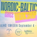 Pildi taustal on taevas, pildil on värviliselt kirjutatud "NORDIC-BALTIC dance WORKSHOP / MALMÖ, SWEDEN / September 4-6".