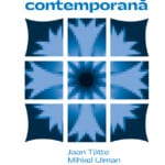 Pildil on raamatu esikaas, mille ülemises servas on sinises kirjas "Dramaturgie estonă contemporană" ning selle all valgete joontega üheksaks jaotatud rukkilille sümbol. Sümboli all on nimed Jaan Tätte, Mihkel Ulman, Diana Leesalu, Kaarel B. Väljamäe ja Mehis Pihla.