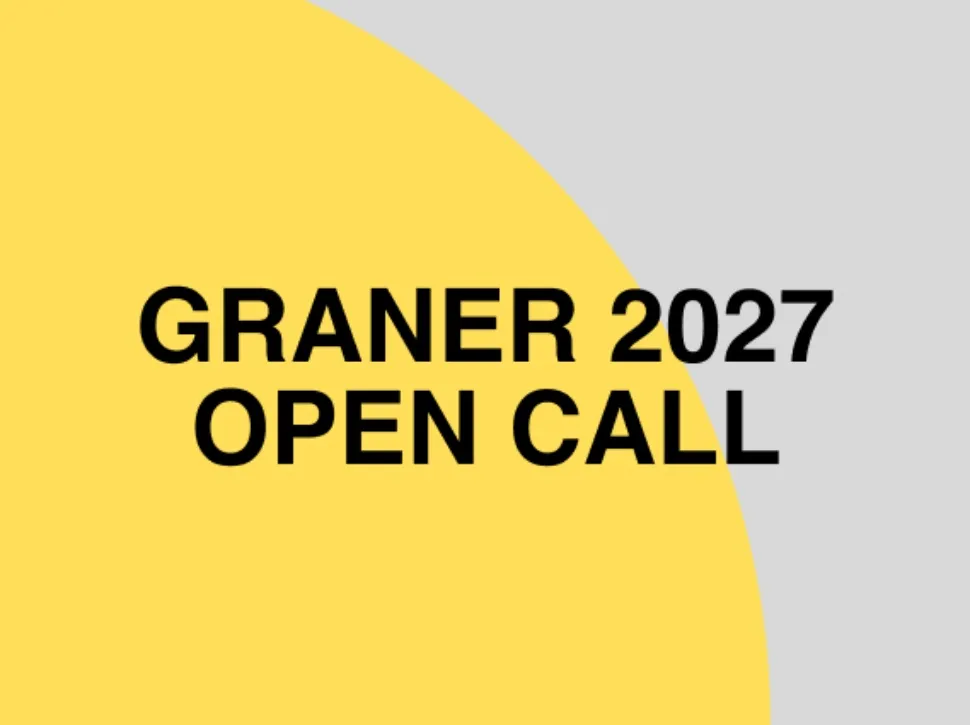 Kollasel ja hallil taustal on must tekst "GRANER 2027 OPEN CALL".
